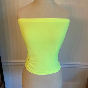 Neon Yellow Tube Top